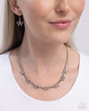 BOW the Knee - Silver Necklace - Paparazzi Accessories