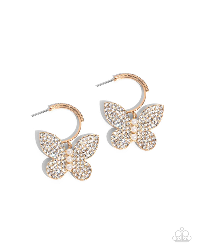 five-dollar-jewelry-butterfly-boundary-gold-earrings-paparazzi-accessories