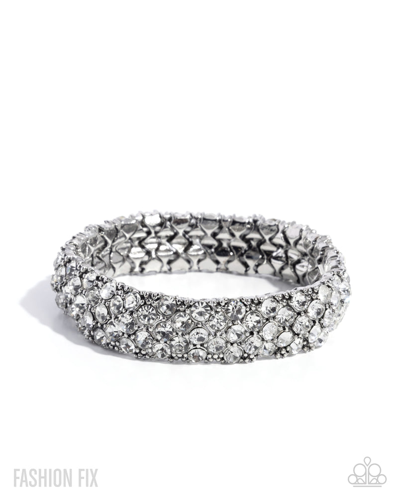 five-dollar-jewelry-prismatic-perspective-white-bracelet-paparazzi-accessories