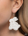Easter Elegance - White Earrings - Paparazzi Accessories