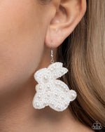 Easter Elegance - White Earrings - Paparazzi Accessories