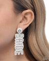 Bridal Beading - White Post Earrings - Paparazzi Accessories