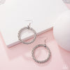 Breathtaking Beacon - White Earrings - Paparazzi Accessories