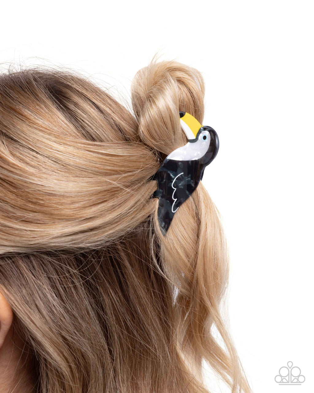 five-dollar-jewelry-toucan-theme-black-hair clip-paparazzi-accessories