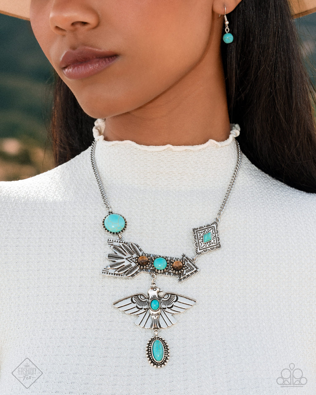 Earthy ExposÃ© - Blue Necklace - Paparazzi Accessories