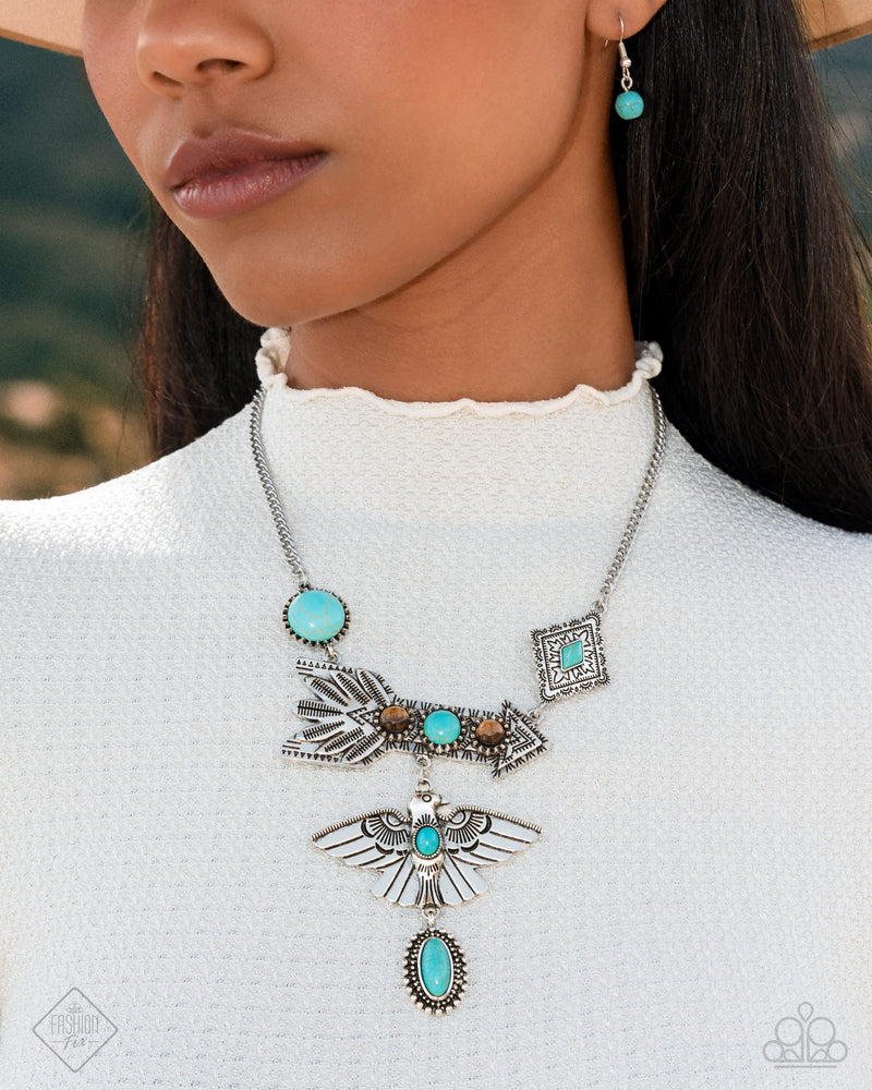 Earthy ExposÃ© - Blue Necklace - Paparazzi Accessories