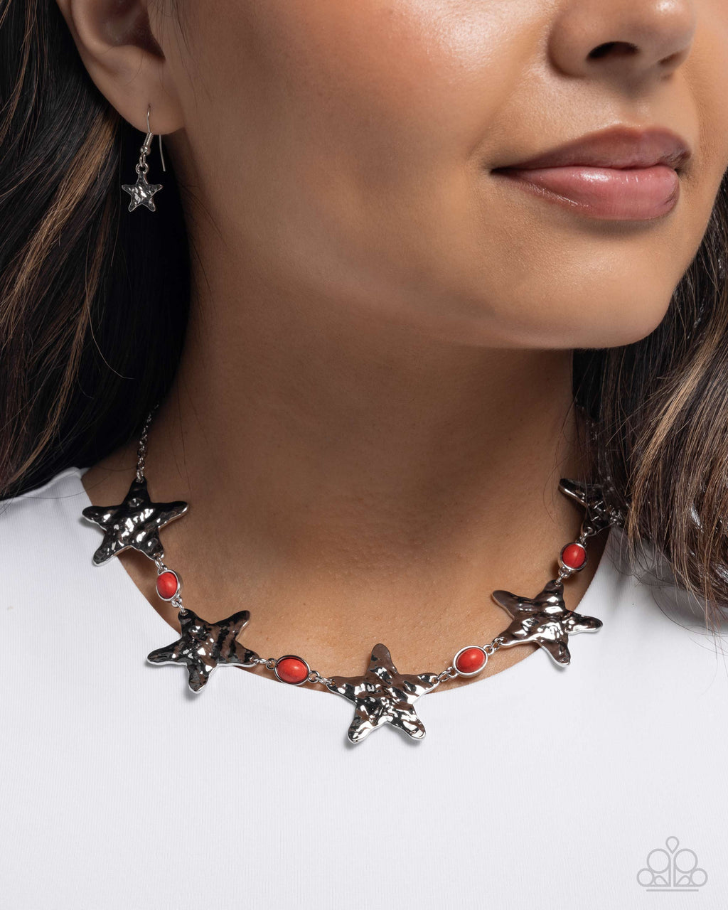 Stellar Santa Fe - Red Necklace - Paparazzi Accessories