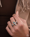 Longhorn Legend - Blue Ring - Paparazzi Accessories