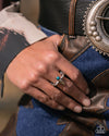 Longhorn Legend - Blue Ring - Paparazzi Accessories
