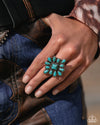 Developed Diamond - Blue Ring - Paparazzi Accessories
