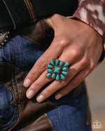 Developed Diamond - Blue Ring - Paparazzi Accessories