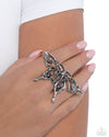 Majestic Moth - Silver Ring - Paparazzi Accessories