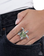 Tailored Turtle - Green Ring - Paparazzi Accessories