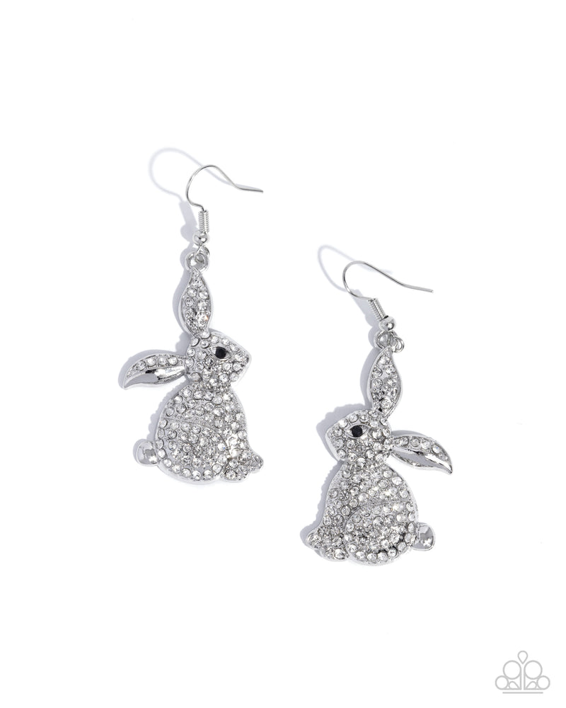 five-dollar-jewelry-bunny-bling-white-earrings-paparazzi-accessories