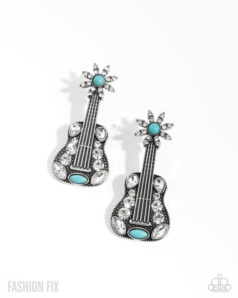 five-dollar-jewelry-country-comeback-blue-post earrings-paparazzi-accessories