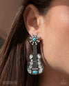 Country Comeback - Blue Post Earrings - Paparazzi Accessories
