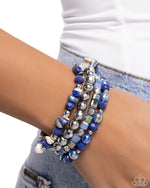 Supervisory Stack - Blue Bracelet - Paparazzi Accessories
