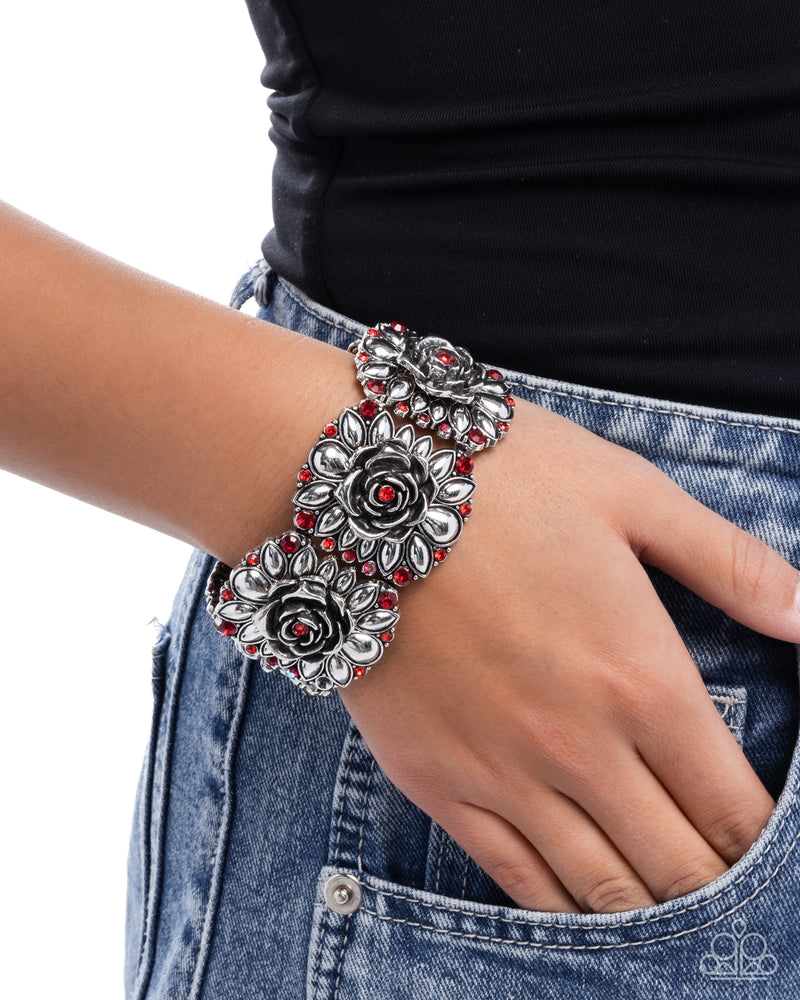 Blooming Balance - Red Bracelet - Paparazzi Accessories