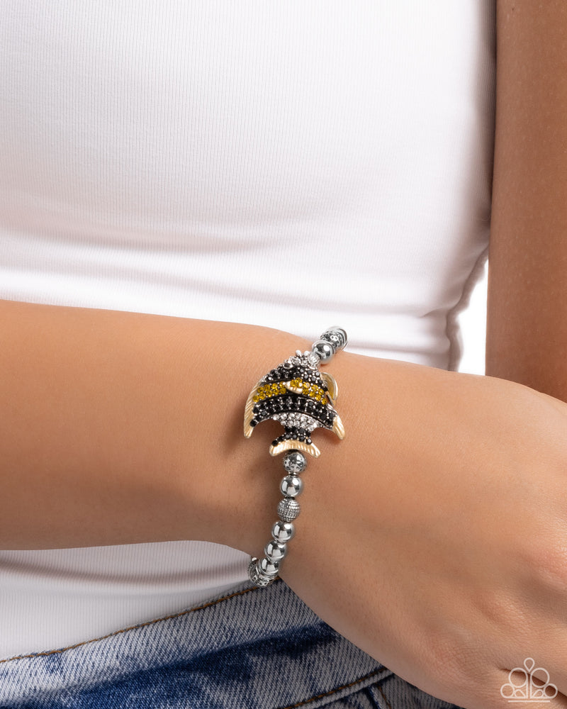 Admirable Angelfish - Yellow Bracelet - Paparazzi Accessories