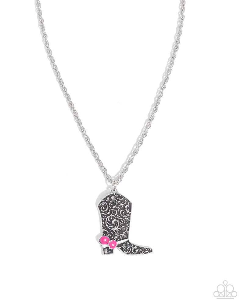 five-dollar-jewelry-blazing-boot-pink-necklace-paparazzi-accessories