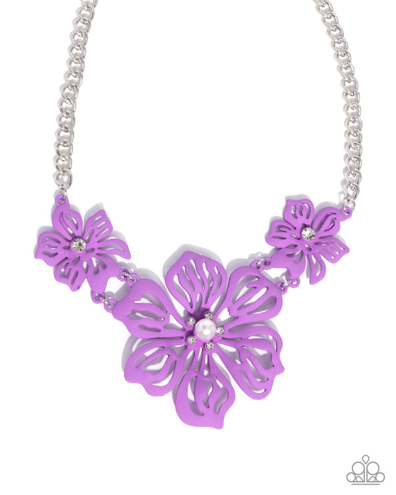 five-dollar-jewelry-floral-fandom-purple-necklace-paparazzi-accessories