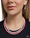 Pearly Paladin - Pink Necklace - Paparazzi Accessories