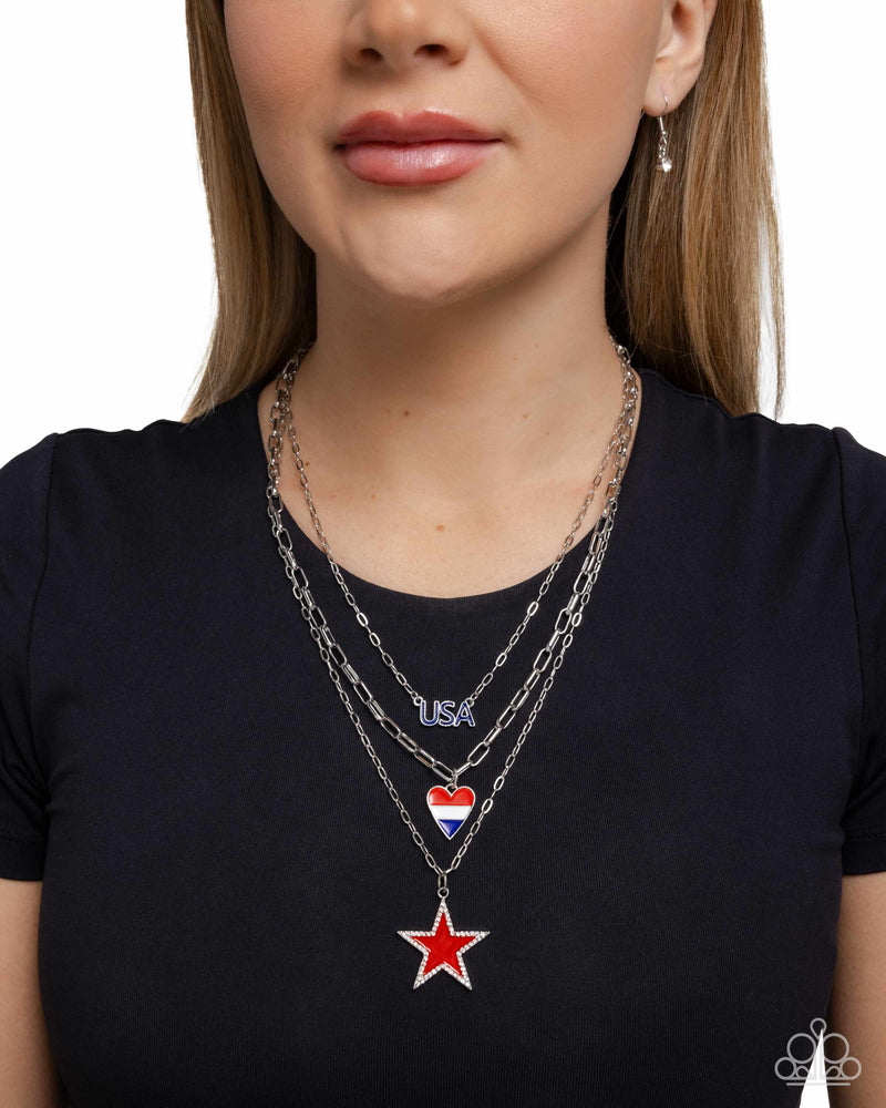 Unforgettable USA - Multi Necklace - Paparazzi Accessories