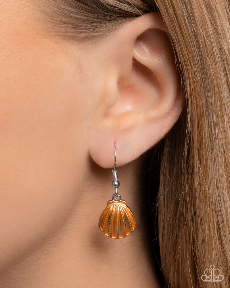 Oceanic Octave - Orange Necklace - Paparazzi Accessories