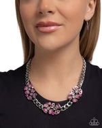 Fairy Florals - Pink Necklace - Paparazzi Accessories