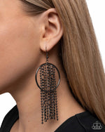 Laborious Lure - Black Earrings - Paparazzi Accessories