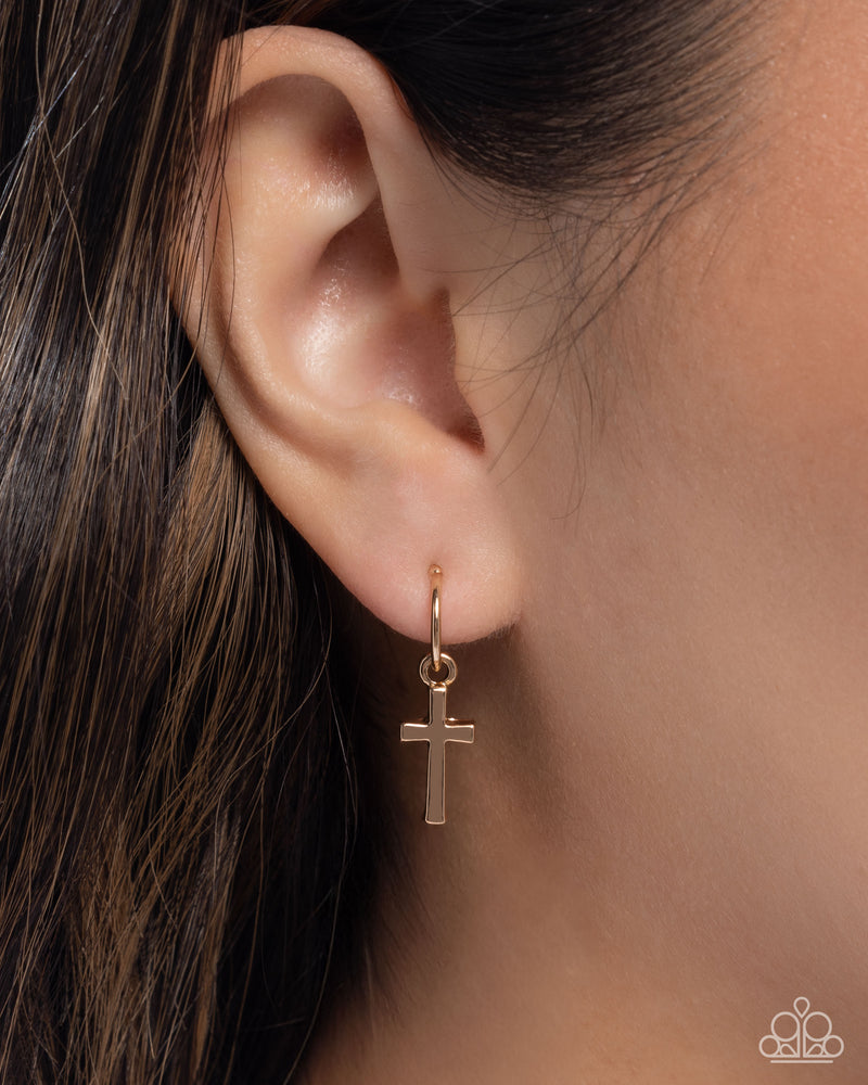 Daily Divinity - Gold Earrings - Paparazzi Accessories