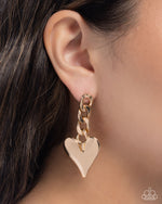Mechanic Match - Gold Post Earrings - Paparazzi Accessories