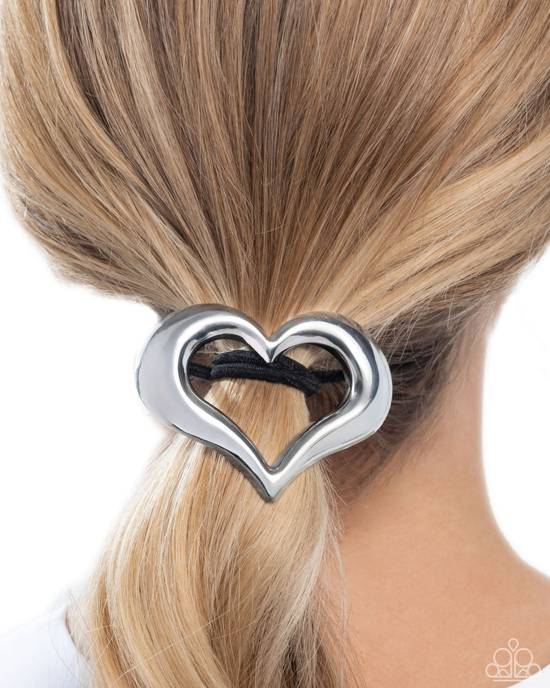 Cupid Call - Silver Hair Tie - Paparazzi Accessories
