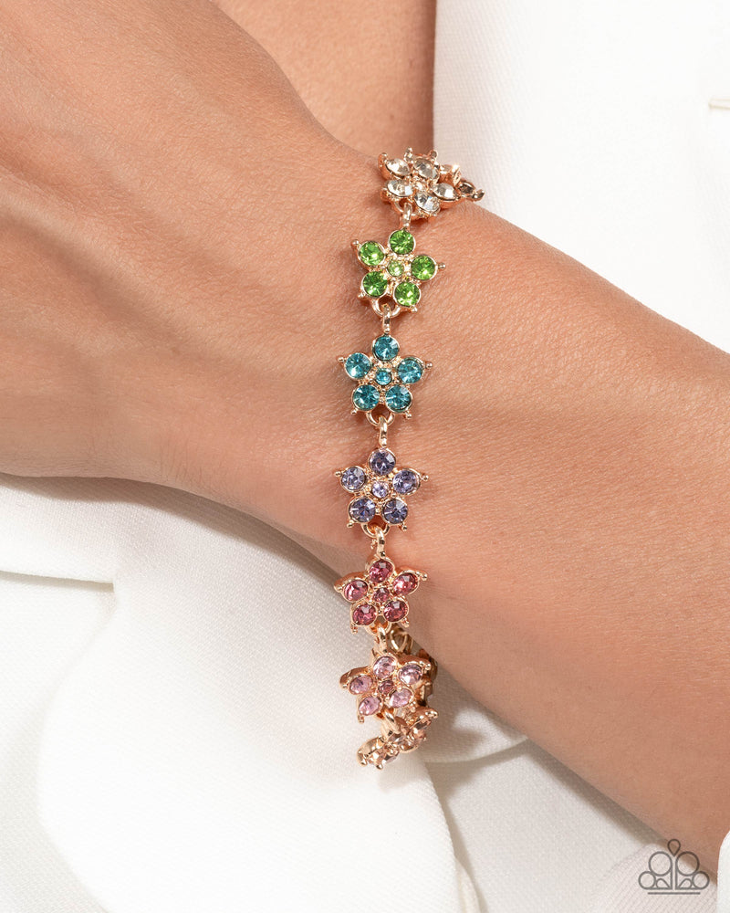 Floral Flatland - Multi Bracelet - Paparazzi Accessories