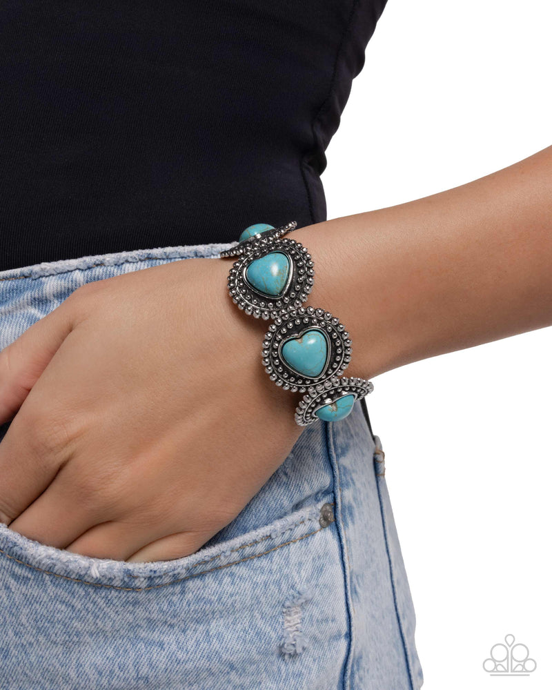 Rural Romance - Blue Bracelet - Paparazzi Accessories