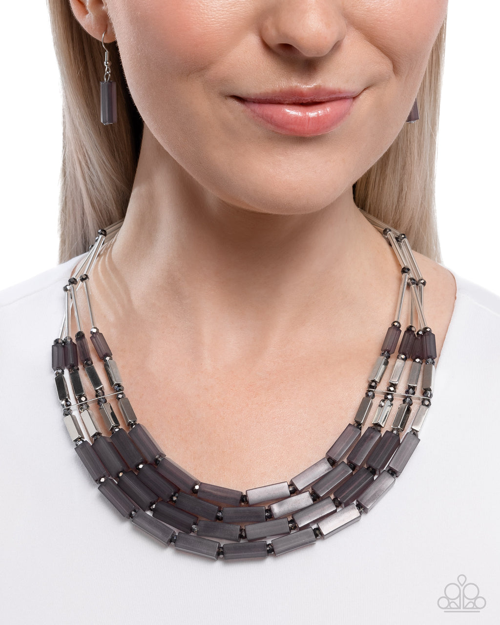 Cylindrical Craze - Black Necklace - Paparazzi Accessories