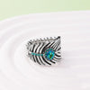 Feathered Fact - Green Ring - Paparazzi Accessories