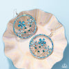 Basic Bouquet - Blue Earrings - Paparazzi Accessories
