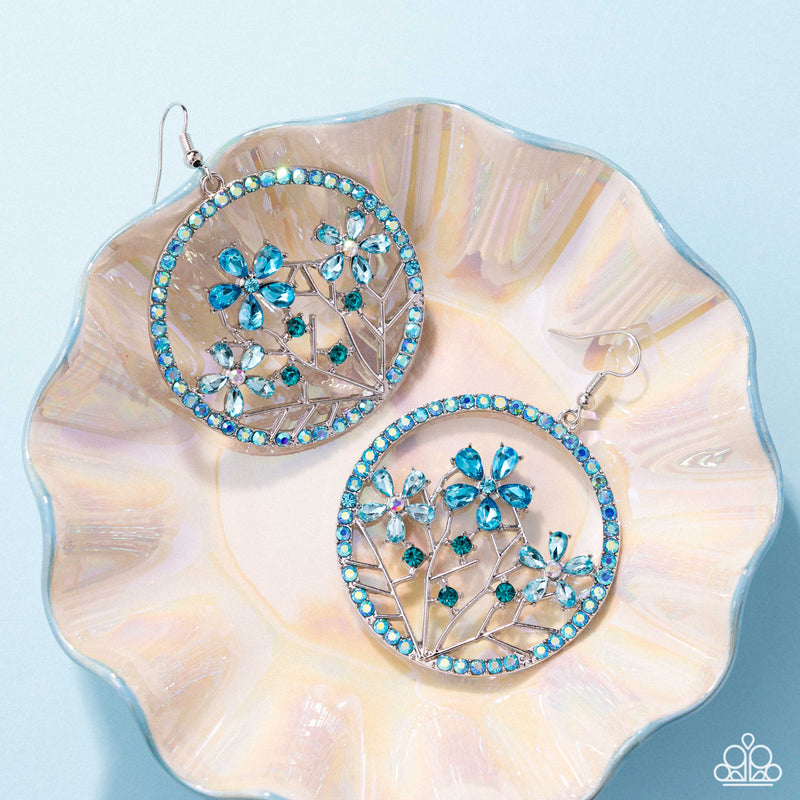 Basic Bouquet - Blue Earrings - Paparazzi Accessories