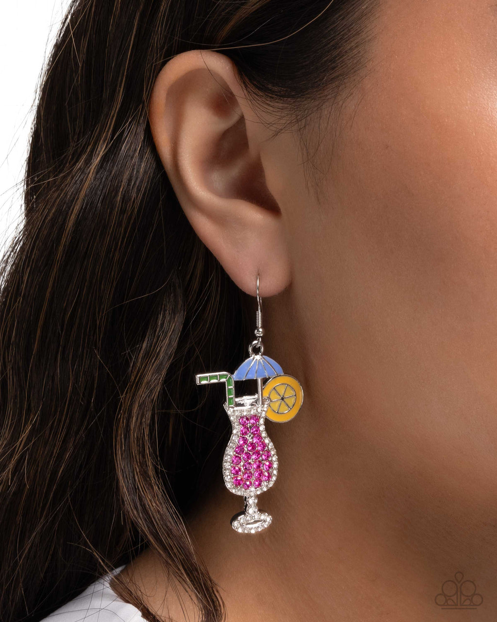 Delightful Daiquiri - Pink Earrings - Paparazzi Accessories