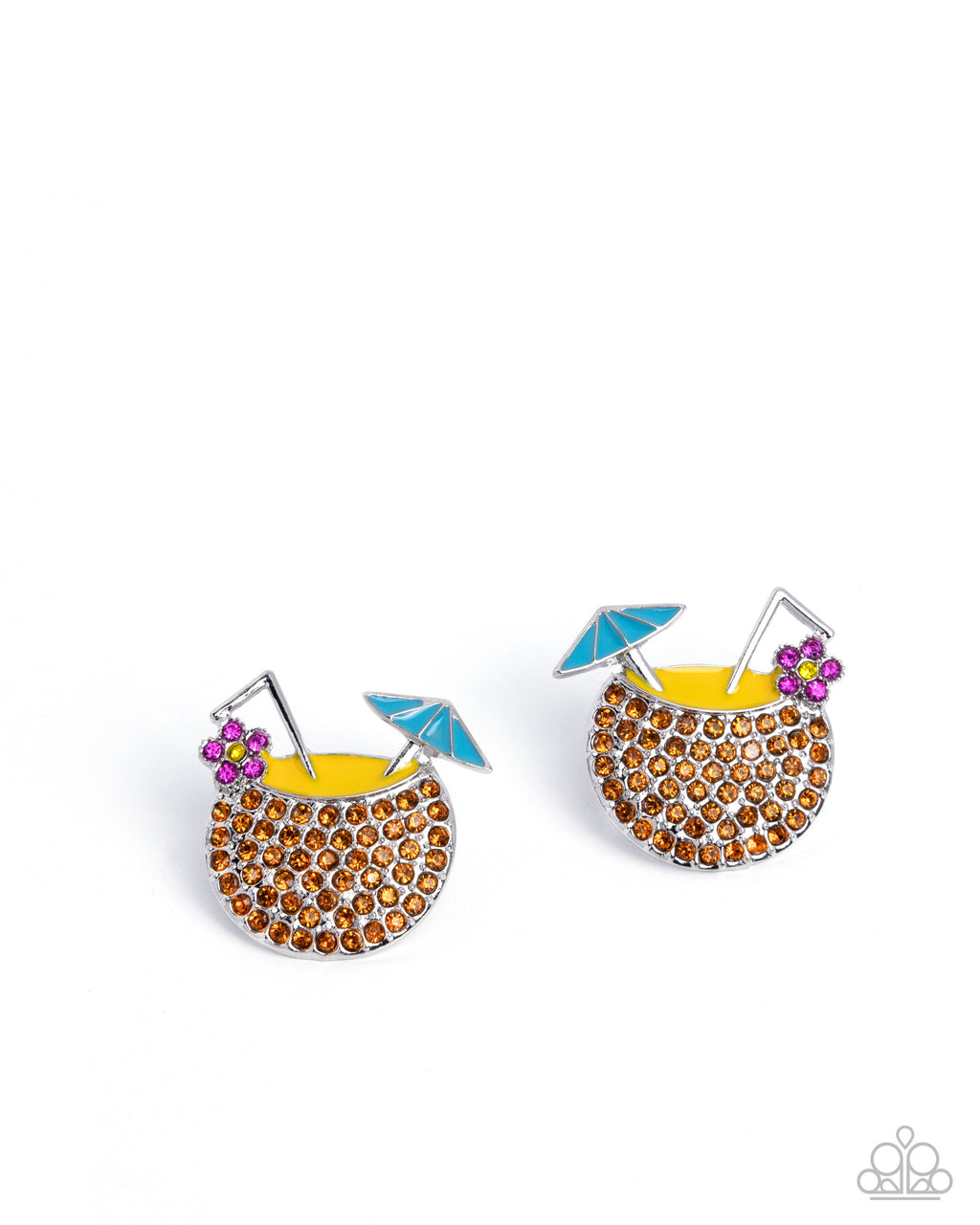 five-dollar-jewelry-vacation-mode-multi-post earrings-paparazzi-accessories