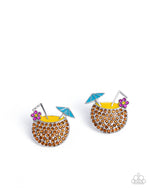 five-dollar-jewelry-vacation-mode-multi-post earrings-paparazzi-accessories