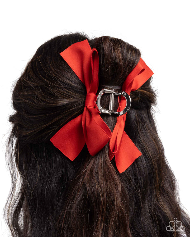 Coquette Class - Red Hair Claw Clip - Paparazzi Accessories