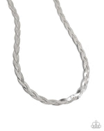 five-dollar-jewelry-bewildering-braid-silver-necklace-paparazzi-accessories