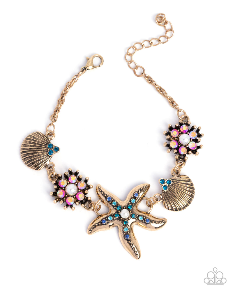 Complete Look - Starfish Set Gold - Paparazzi Accessories