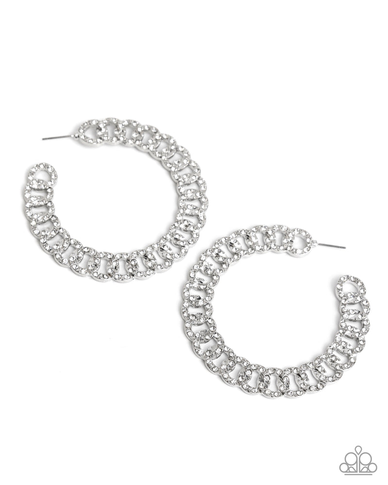 eight-dollar-jewelry-interlocked-icing-white-earrings-paparazzi-accessories