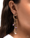 Crescent Call - Purple Post Earrings - Paparazzi Accessories