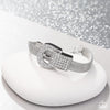 Boldly Buckled - White Bracelet - Paparazzi Accessories