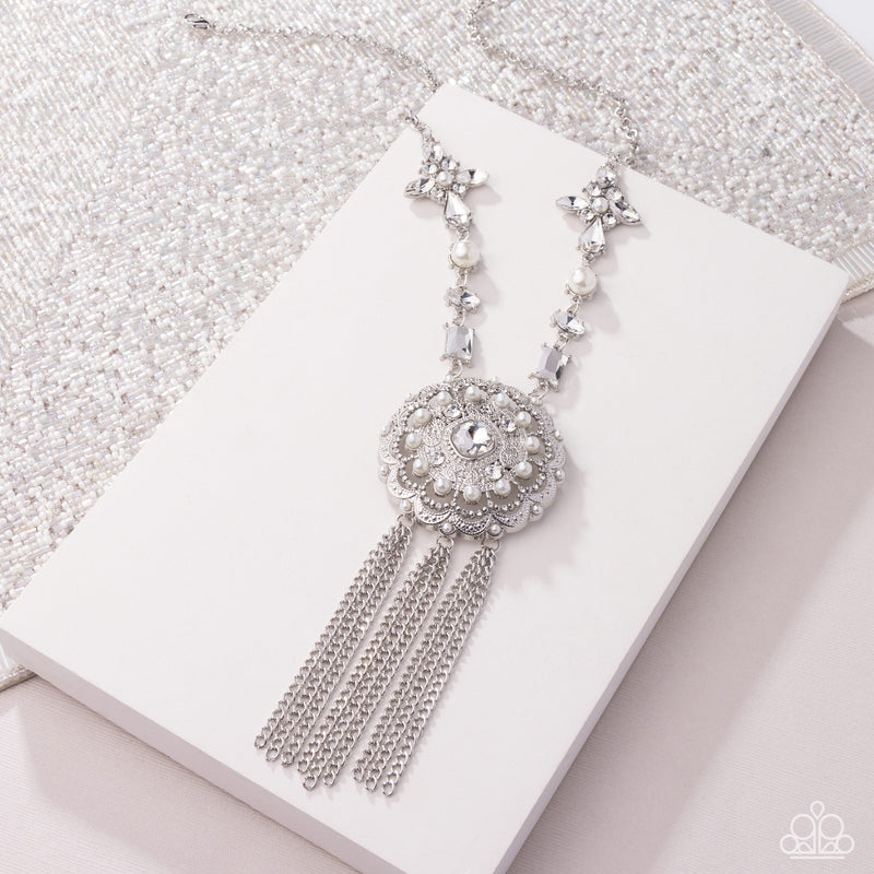 Virtuous Venture - White Necklace - Paparazzi Accessories
