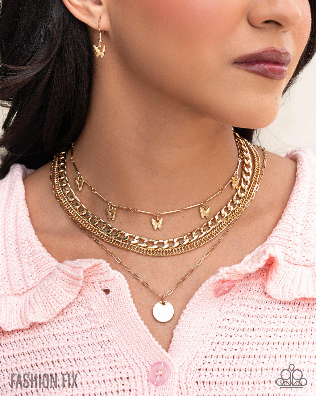Fluttering Fringe - Gold Necklace - Paparazzi Accessories